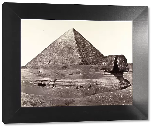 The Great Pyramid and The Great Sphinx, 1858. Creator: Francis Frith