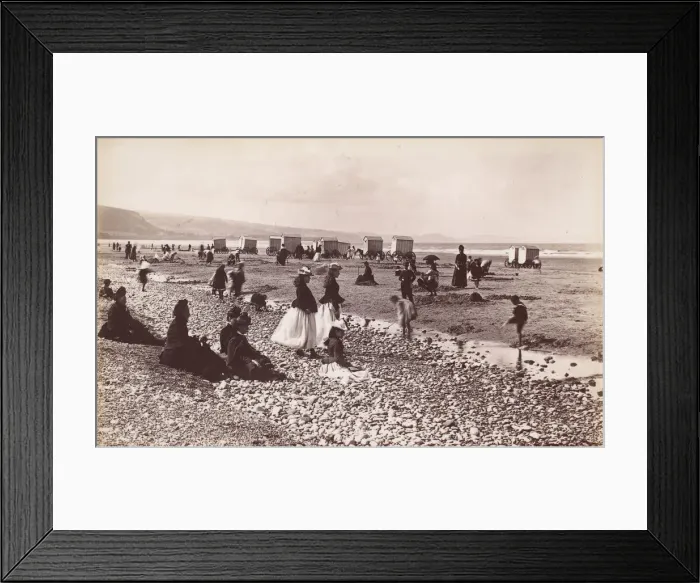 Framed Print : Pensarn Beach, 1860s. Creator: Francis Bedford Framed Print : Pensarn Beach, 1860s. Creator: Francis Bedford