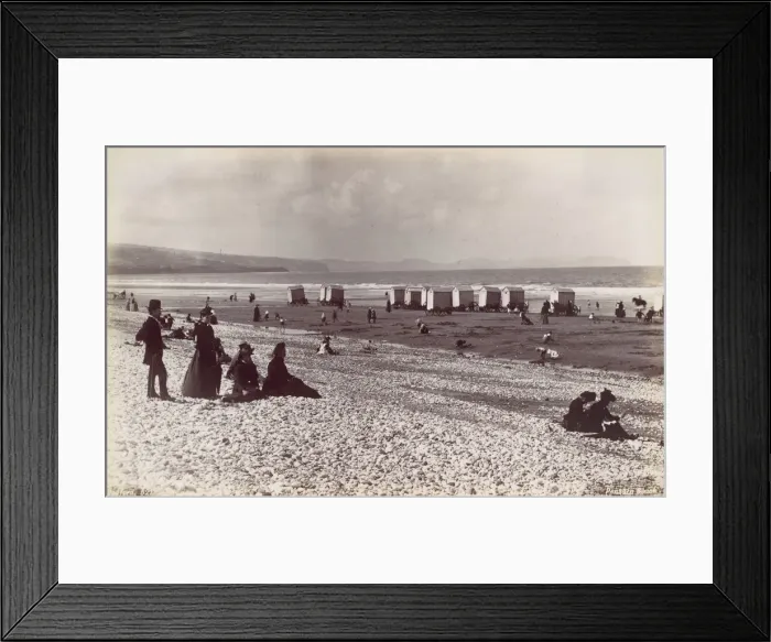 Framed Print : Pensarn Beach, 1870s. Creator: Francis Bedford Framed Print : Pensarn Beach, 1870s. Creator: Francis Bedford