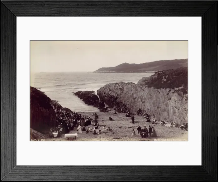 Framed Print : Morte Point from Barricane Bay, 1870s. Creator: Francis Bedford Framed Print : Morte Point from Barricane Bay, 1870s. Creator: Francis Bedford
