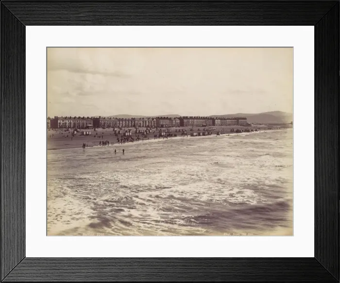 Framed Print : Rhyl, from the Sea, 1870s. Creator: Francis Bedford Framed Print : Rhyl, from the Sea, 1870s. Creator: Francis Bedford