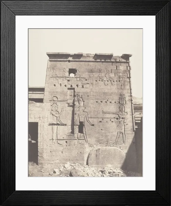 Framed Print : Ile de Fileh (Philae), Deuxieme Pylone - Partie Orientale Vue de la Pla Framed Print : Ile de Fileh (Philae), Deuxieme Pylone - Partie Orientale Vue de la Pla
