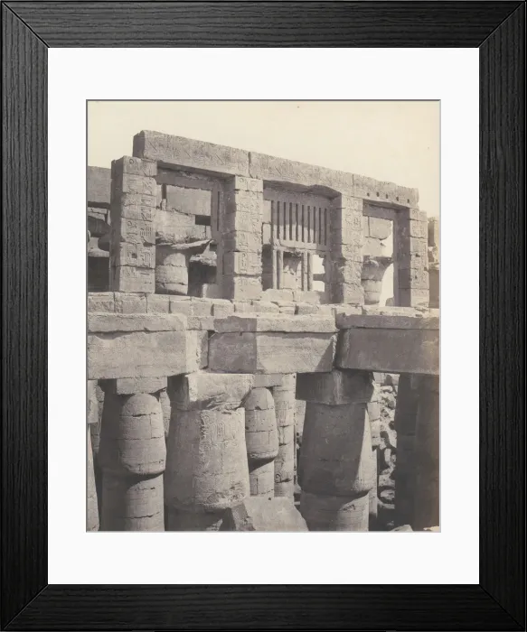 Framed Print : Karnak (Thebes), Palais - Salle Hypostyle - Fenetre et Chapiteaux des Framed Print : Karnak (Thebes), Palais - Salle Hypostyle - Fenetre et Chapiteaux des