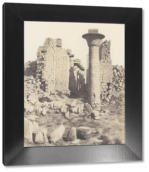 Karnak (Thebes), Cour du Palais - Vue Prise de Point I, 1851-52, printed 1853-54