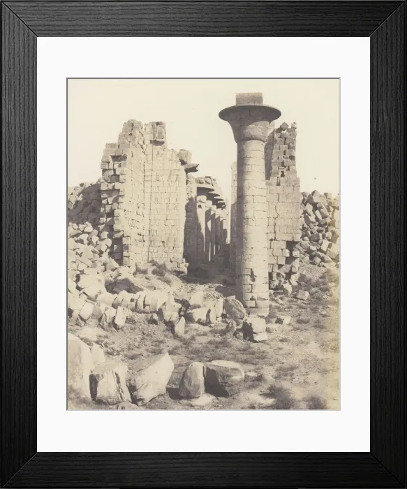 Framed Print : Karnak (Thebes), Cour du Palais - Vue Prise de Point I, 1851-52, printed 1853-54 Framed Print : Karnak (Thebes), Cour du Palais - Vue Prise de Point I, 1851-52, printed 1853-54