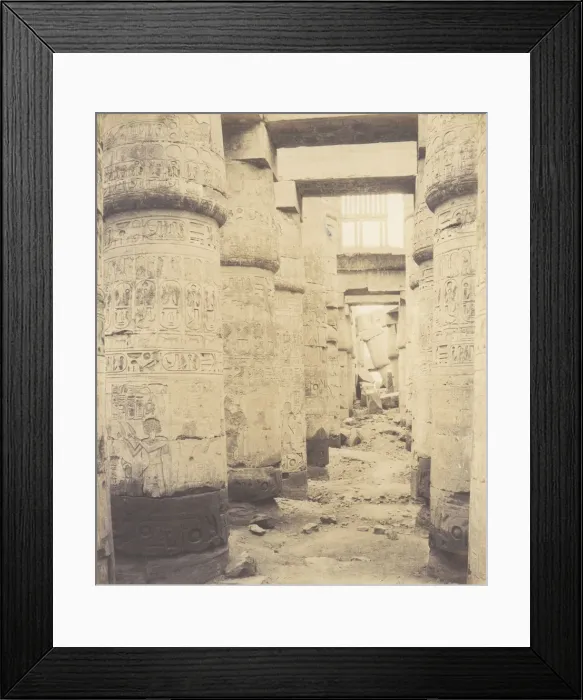 Framed Print : Karnak (Thebes), Palais - Salle Hypostyle - Fenetre et Chapiteaux des Framed Print : Karnak (Thebes), Palais - Salle Hypostyle - Fenetre et Chapiteaux des