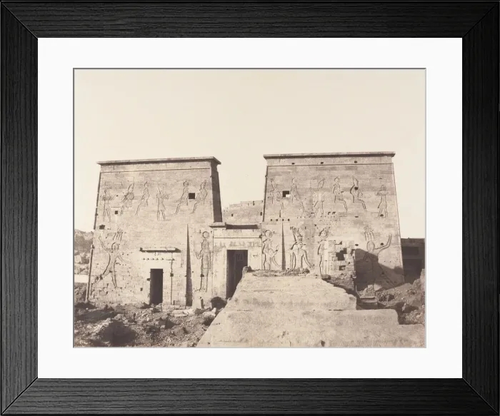 Framed Print : Ile de Fileh (Philae), Premier Pylone - Vue Prise de la Plate-Forme de Framed Print : Ile de Fileh (Philae), Premier Pylone - Vue Prise de la Plate-Forme de