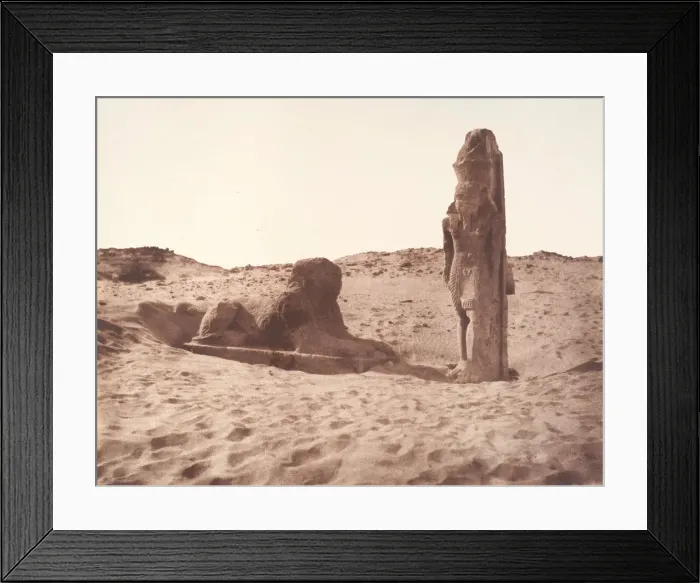 Framed Print : Sebouah, Temple, Colosse et Sphinx de la Partie Gauche de l Avenue, 1851-52 Framed Print : Sebouah, Temple, Colosse et Sphinx de la Partie Gauche de l Avenue, 1851-52