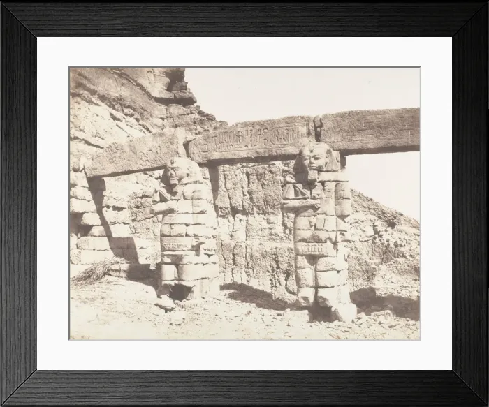 Framed Print : Djerf-Hocein (Tutzis), Hemi-Speos, Colosses de la Partie Exterieure, 1851-52 Framed Print : Djerf-Hocein (Tutzis), Hemi-Speos, Colosses de la Partie Exterieure, 1851-52