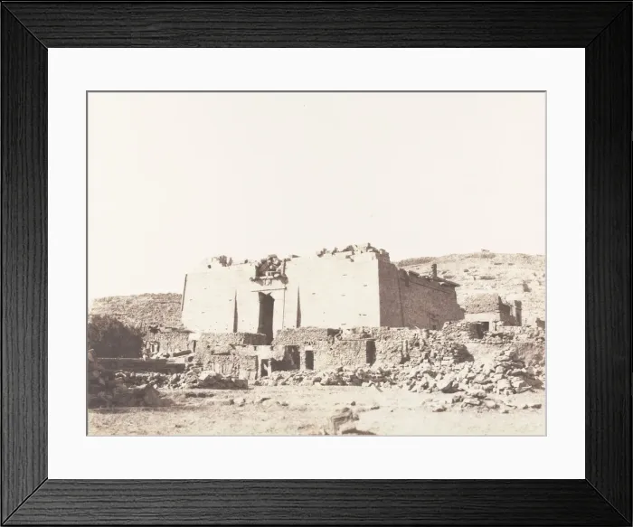 Framed Print : Kalabcheh (Talmis), Ruines du temple - Facade et Mur d Enceinte, 1851-52 Framed Print : Kalabcheh (Talmis), Ruines du temple - Facade et Mur d Enceinte, 1851-52