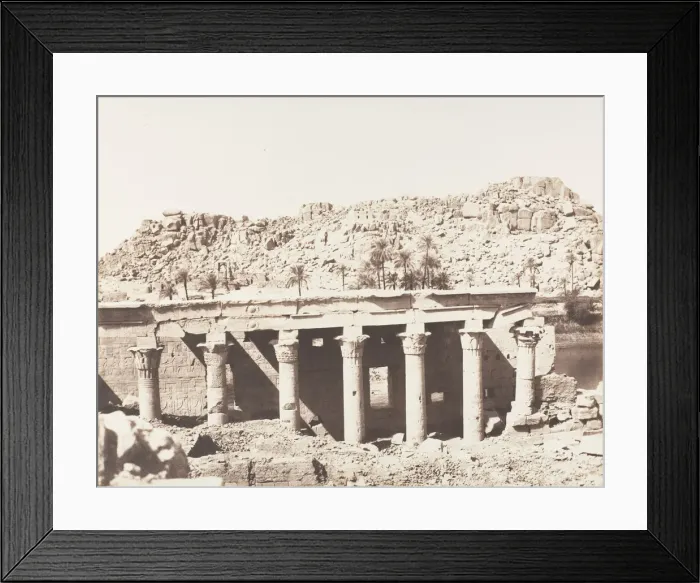 Framed Print : Ile de Fileh (Philae), Colonnade Occidentale - Ruines Vues du Point L, 1851-52 Framed Print : Ile de Fileh (Philae), Colonnade Occidentale - Ruines Vues du Point L, 1851-52