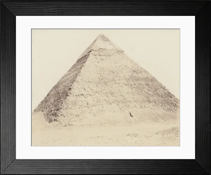 Framed Print : Djizeh (Necropole de Memphis), Pyramide de Chephren, 1851-52, printed 1853-54 Framed Print : Djizeh (Necropole de Memphis), Pyramide de Chephren, 1851-52, printed 1853-54