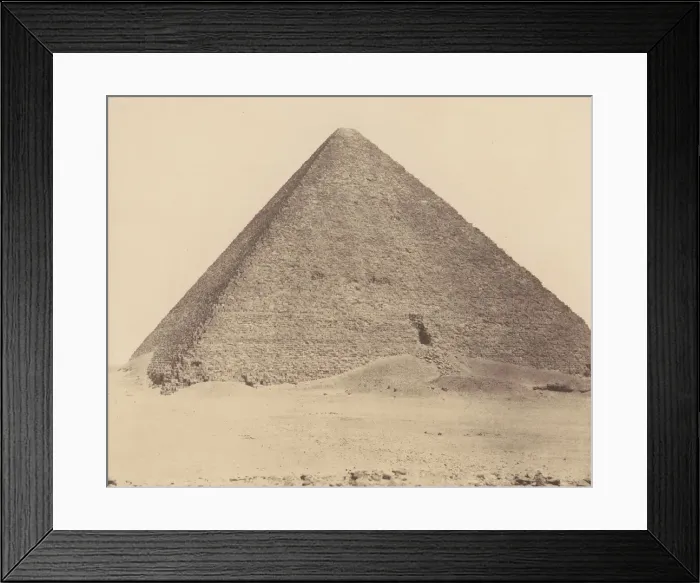 Framed Print : Djizeh (Necropole de Memphis), Pyramide de Cheops (Grande Pyramide), 1851-52 Framed Print : Djizeh (Necropole de Memphis), Pyramide de Cheops (Grande Pyramide), 1851-52