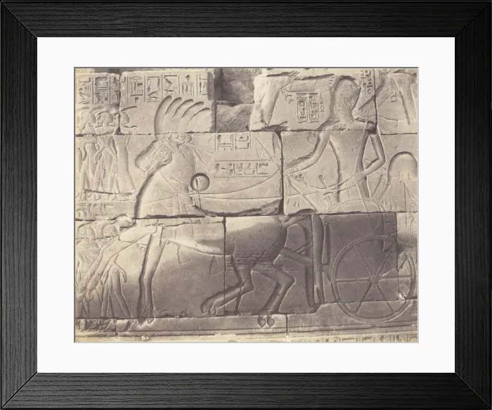 Framed Print : Karnak (Thebes), Enciente du Palais - Detailes de Sculptures au Point N Framed Print : Karnak (Thebes), Enciente du Palais - Detailes de Sculptures au Point N