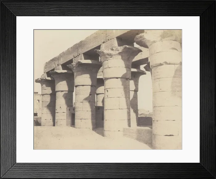 Framed Print : Louksor (Thebes). Construction Centrale - Grande Colonnade, 1851-52, printed 1853-54 Framed Print : Louksor (Thebes). Construction Centrale - Grande Colonnade, 1851-52, printed 1853-54