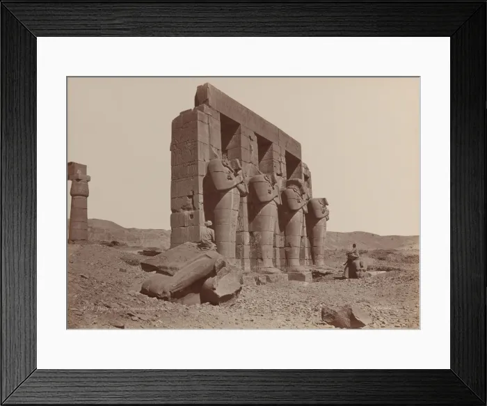 Framed Print : Thebes, Temple de Ramasseum, Colosses brises, 1870s Framed Print : Thebes, Temple de Ramasseum, Colosses brises, 1870s