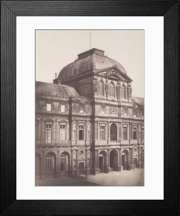 Framed Print : Pavillon de l Horloge, Louvre, 1852-53. Creator: Edouard Baldus Framed Print : Pavillon de l Horloge, Louvre, 1852-53. Creator: Edouard Baldus