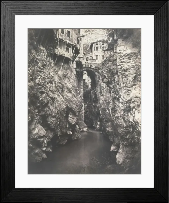 Framed Print : Pont en Royans, ca. 1859. Creator: Edouard Baldus Framed Print : Pont en Royans, ca. 1859. Creator: Edouard Baldus
