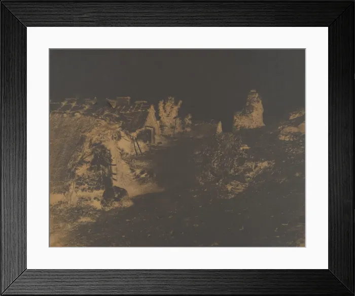 Framed Print : Village de Murols, 1854. Creator: Edouard Baldus Framed Print : Village de Murols, 1854. Creator: Edouard Baldus