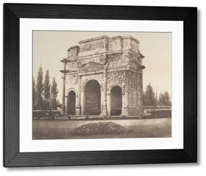 Framed Print : Arc antique a Orange, 1853. Creator: Edouard Baldus Framed Print : Arc antique a Orange, 1853. Creator: Edouard Baldus