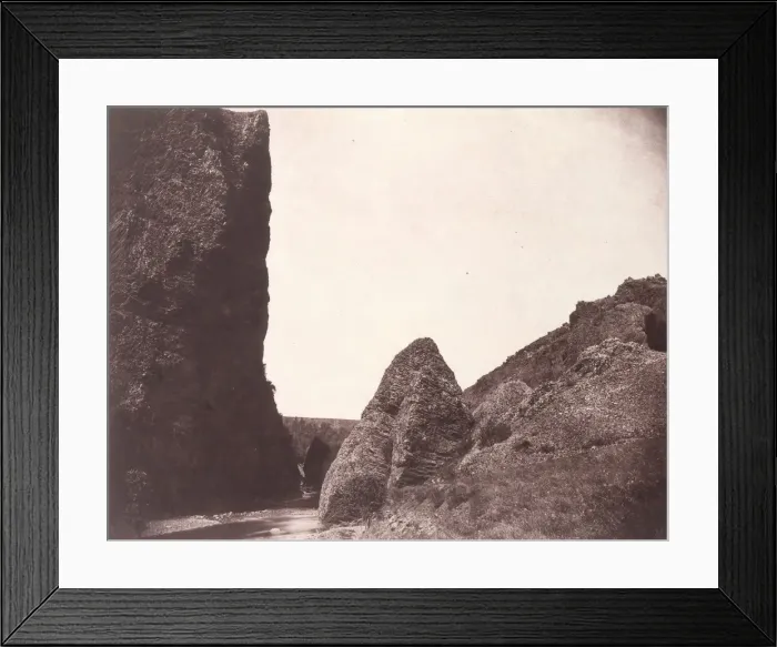 Framed Print : [Rocks in the Auvergne], 1854, printed 1979. Creator: Edouard Baldus