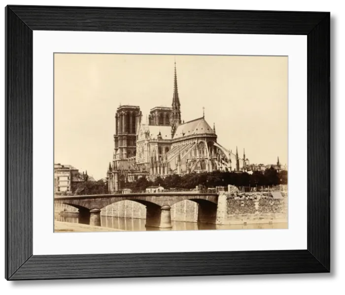 Framed Print : Notre-Dame (Abside), 1860s. Creator: Edouard Baldus Framed Print : Notre-Dame (Abside), 1860s. Creator: Edouard Baldus