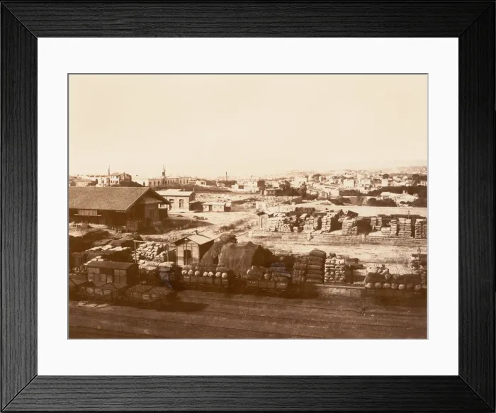 Framed Print : Marseille, late 1850s (?). Creator: Edouard Baldus Framed Print : Marseille, late 1850s (?). Creator: Edouard Baldus