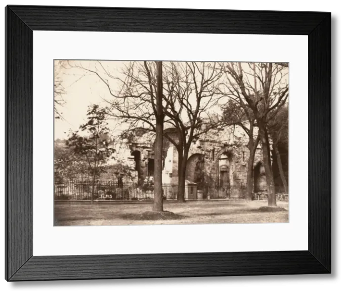 Framed Print : Nimes, Temple de Diane, ca. 1862. Creator: Edouard Baldus Framed Print : Nimes, Temple de Diane, ca. 1862. Creator: Edouard Baldus