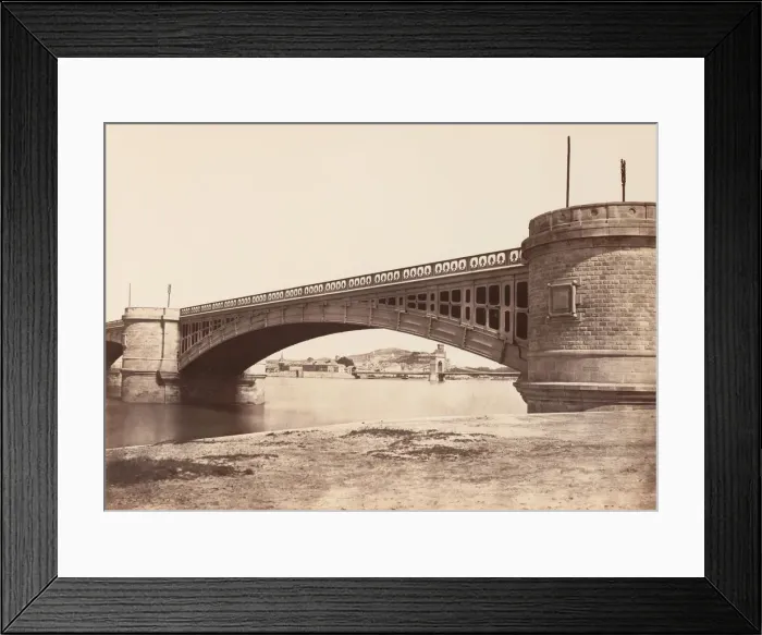 Framed Print : Tarascon, Viaduc, before 1859. Creator: Edouard Baldus Framed Print : Tarascon, Viaduc, before 1859. Creator: Edouard Baldus