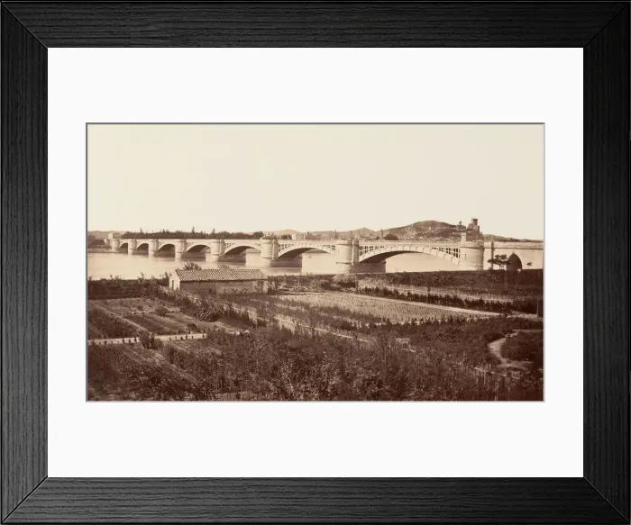 Framed Print : Tarascon, Viaduc, ca. 1861. Creator: Edouard Baldus Framed Print : Tarascon, Viaduc, ca. 1861. Creator: Edouard Baldus