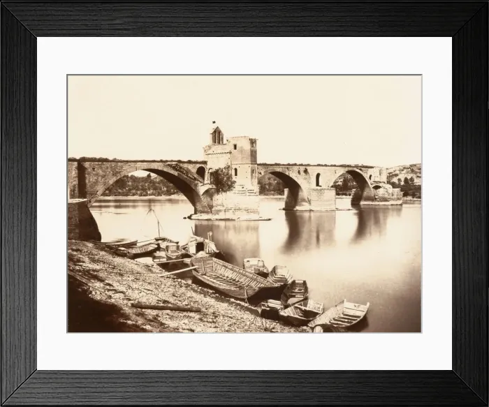 Framed Print : Avignon, Pont St. Benezet, ca. 1864. Creator: Edouard Baldus Framed Print : Avignon, Pont St. Benezet, ca. 1864. Creator: Edouard Baldus