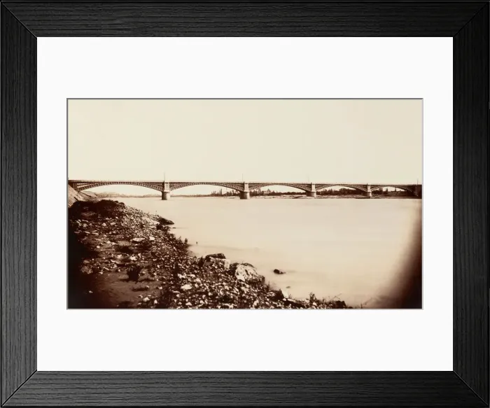 Framed Print : Viaduc de la Voulte, 1861 or after. Creator: Edouard Baldus Framed Print : Viaduc de la Voulte, 1861 or after. Creator: Edouard Baldus