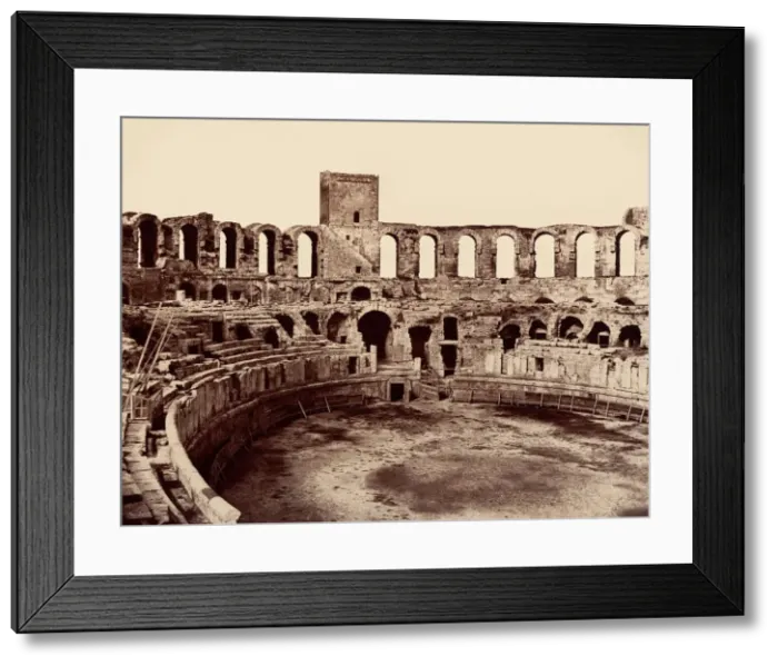 Framed Print : Arles, Amphitheatre, 1860 or earlier. Creator: Edouard Baldus Framed Print : Arles, Amphitheatre, 1860 or earlier. Creator: Edouard Baldus