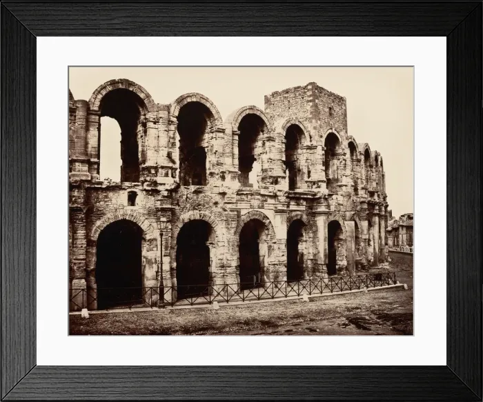 Framed Print : Arles, Amphitheatre, before June 1, 1860. Creator: Edouard Baldus Framed Print : Arles, Amphitheatre, before June 1, 1860. Creator: Edouard Baldus
