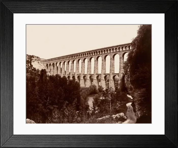 Framed Print : Roquefavour, ca. 1861. Creator: Edouard Baldus Framed Print : Roquefavour, ca. 1861. Creator: Edouard Baldus