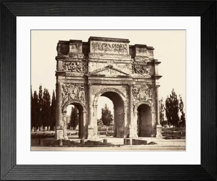 Framed Print : Orange, Arc Antique, ca. 1864. Creator: Edouard Baldus Framed Print : Orange, Arc Antique, ca. 1864. Creator: Edouard Baldus