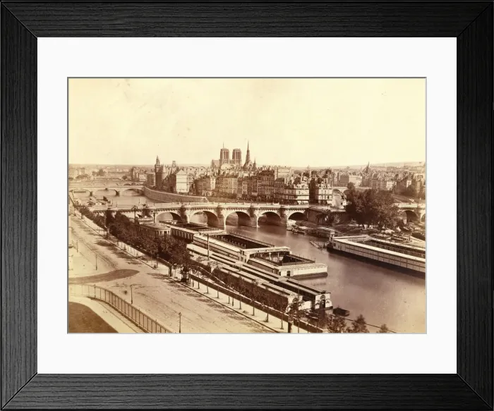 Framed Print : Panorama de la Cite, 1860s. Creator: Edouard Baldus Framed Print : Panorama de la Cite, 1860s. Creator: Edouard Baldus