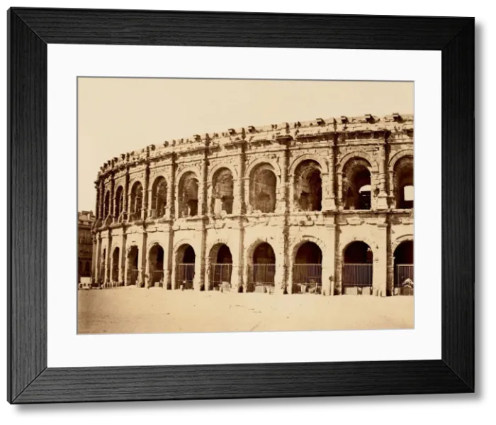 Framed Print : Nimes, Amphitheatre, ca. 1861. Creator: Edouard Baldus Framed Print : Nimes, Amphitheatre, ca. 1861. Creator: Edouard Baldus