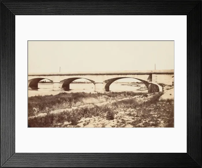Framed Print : Durance, Viaduc, before 1859. Creator: Edouard Baldus Framed Print : Durance, Viaduc, before 1859. Creator: Edouard Baldus