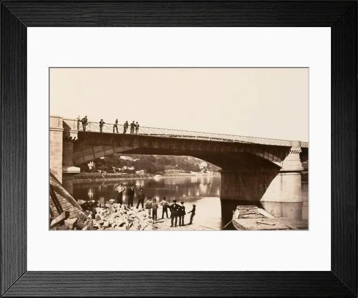 Framed Print : Pont de la Mulatiere, ca. 1861. Creator: Edouard Baldus Framed Print : Pont de la Mulatiere, ca. 1861. Creator: Edouard Baldus