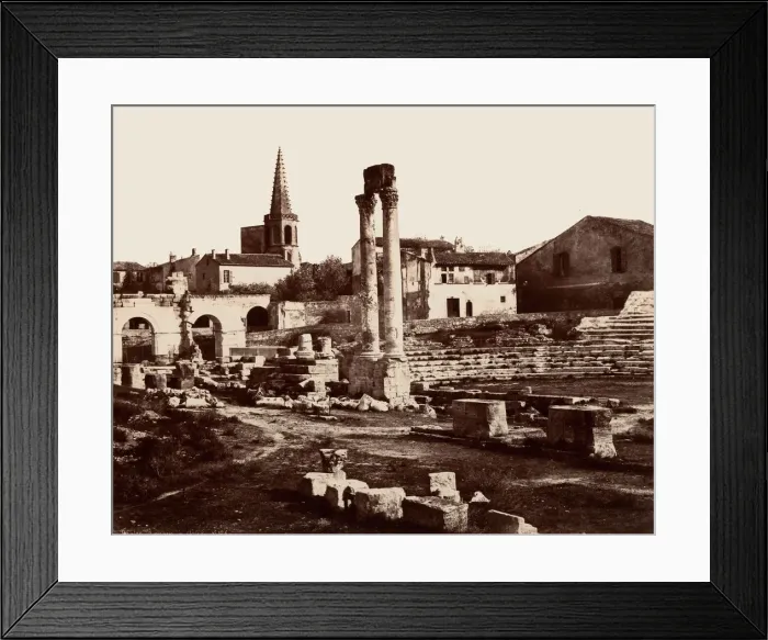 Framed Print : Theatre Romain a Arles, 1860 or earlier. Creator: Edouard Baldus Framed Print : Theatre Romain a Arles, 1860 or earlier. Creator: Edouard Baldus