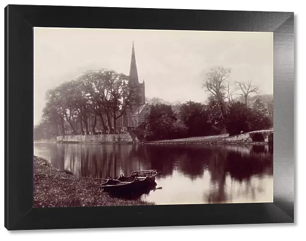 Stradford-on-Avon Church, from the Avon, 1870s. Creator: Francis Bedford