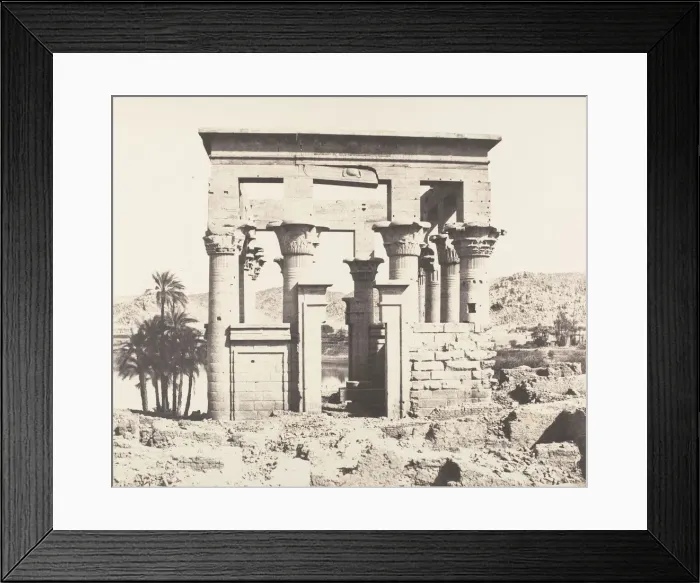 Framed Print : Ile de Fileh (Philae), edifice de l Est - Facade Occidentale - Vue du P Framed Print : Ile de Fileh (Philae), edifice de l Est - Facade Occidentale - Vue du P