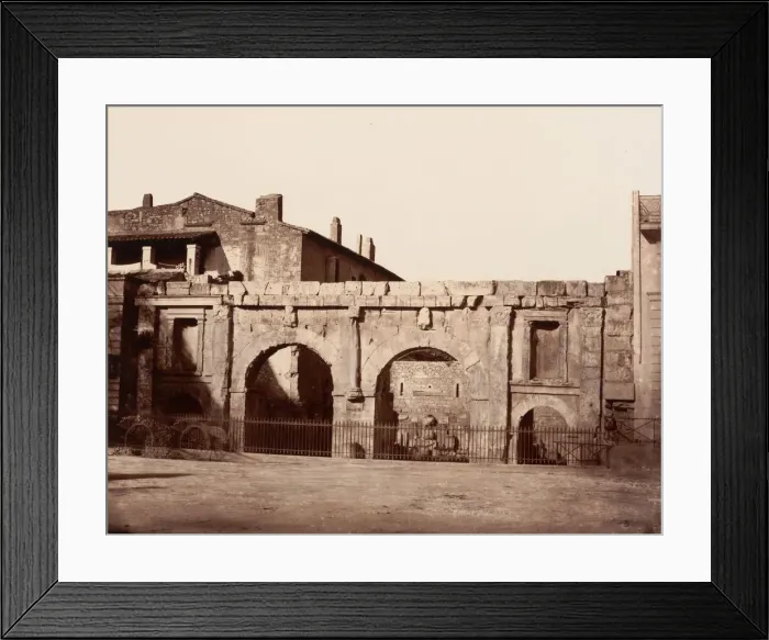 Framed Print : Nimes, Porte d Auguste, ca. 1864. Creator: Edouard Baldus Framed Print : Nimes, Porte d Auguste, ca. 1864. Creator: Edouard Baldus