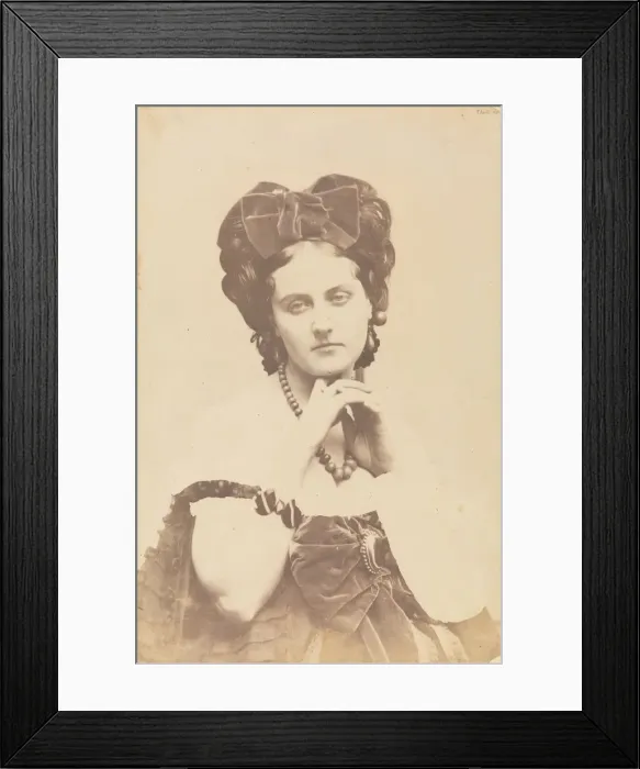 Framed Print : [La Comtesse decolletee; Roses mousseuses], 1861-67