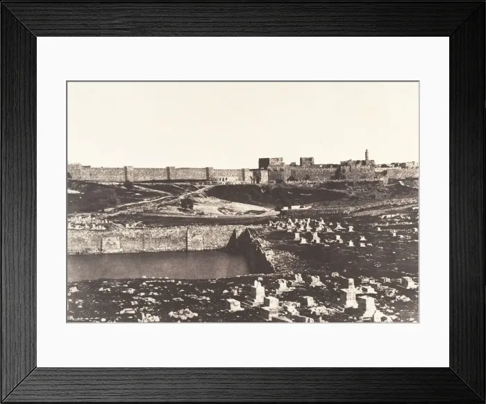 Framed Print : Jerusalem, Birket-Mamillah, 1854. Creator: Auguste Salzmann Framed Print : Jerusalem, Birket-Mamillah, 1854. Creator: Auguste Salzmann