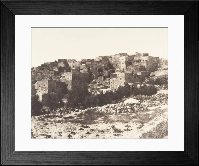 Framed Print : Jerusalem, Beit-Lehem, Vue generale, 1854. Creator: Auguste Salzmann Framed Print : Jerusalem, Beit-Lehem, Vue generale, 1854. Creator: Auguste Salzmann