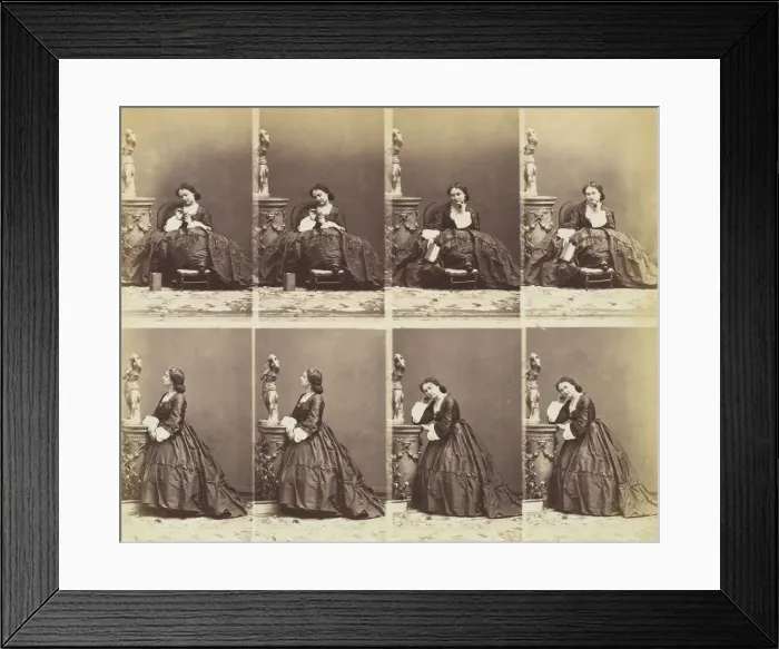 Framed Print : Berthe, 1862. Creator: Andre-Adolphe-Eugene Disderi Framed Print : Berthe, 1862. Creator: Andre-Adolphe-Eugene Disderi