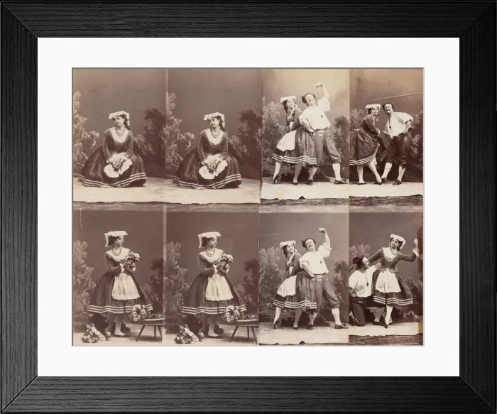 Framed Print : Eugenie Schlosser et Coralli, 1863. Creator: Andre-Adolphe-Eugè Framed Print : Eugenie Schlosser et Coralli, 1863. Creator: Andre-Adolphe-Eugè