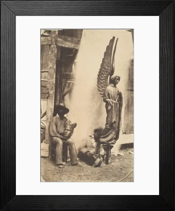 Framed Print : [Angel of the Passion, Sainte-Chapelle, Paris], 1853-1854. Creator: Auguste Mestral
